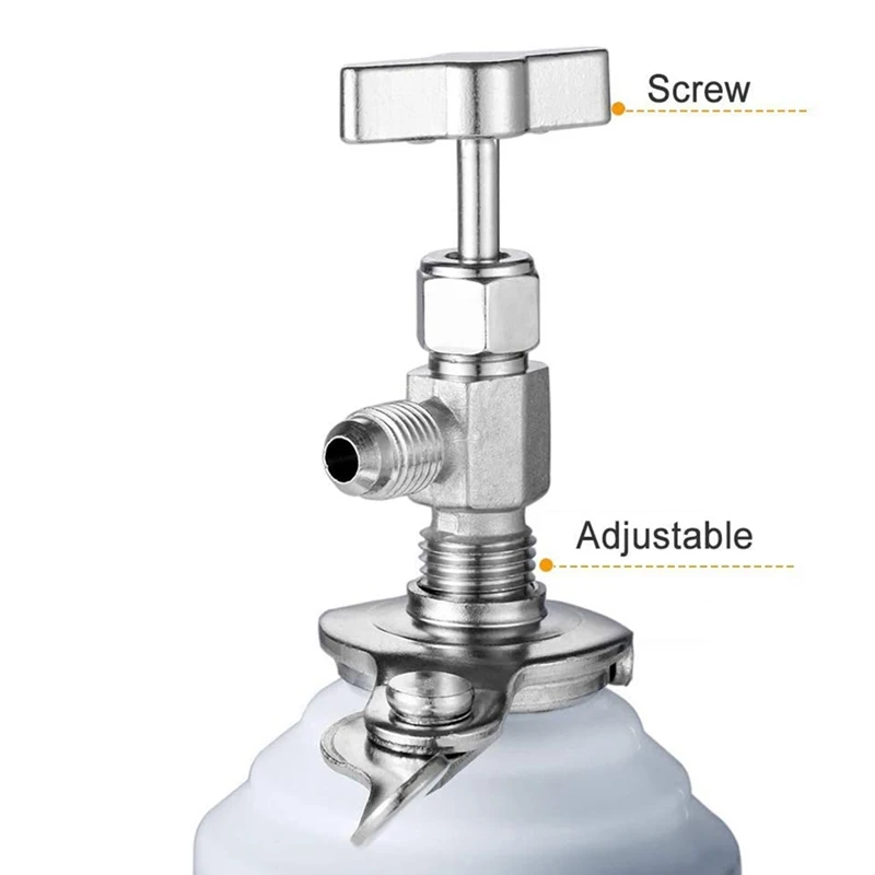 Латунный кран R134A с хладагентом 2-в-1 боковой пробойник открытый клапан для
