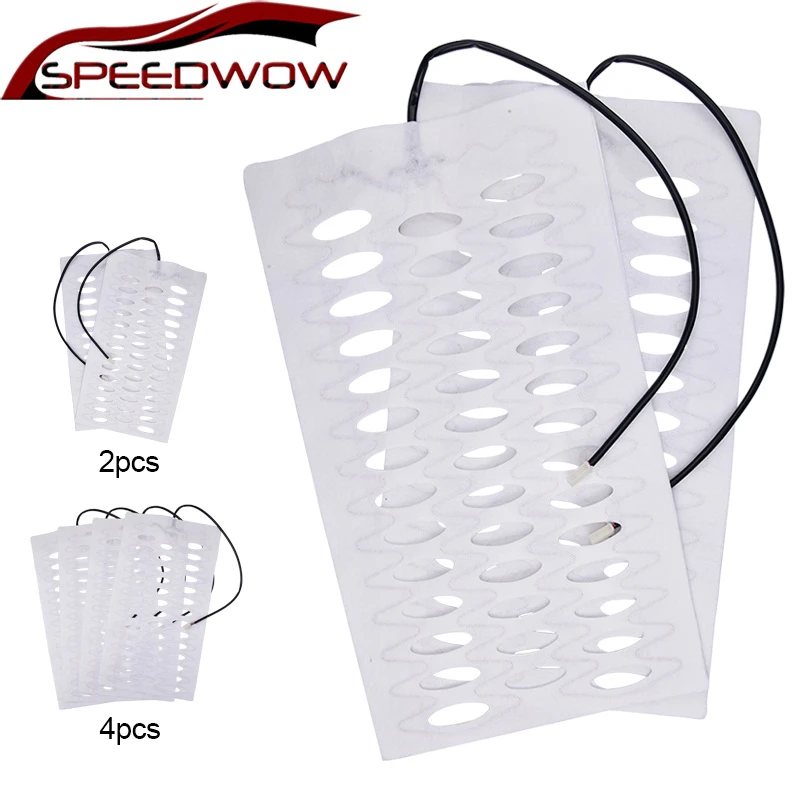 Универсальные 12 В 2 сиденья 4 колодки из углеродного волокна Подогреваемые