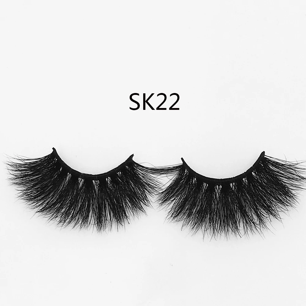 SK22 25 мм 3D норковые ресницы накладные ресницы крест-накрест Пышные ресницы для наращивания натуральные накладные ресницы инструменты для макияжа - Цвет: SK22
