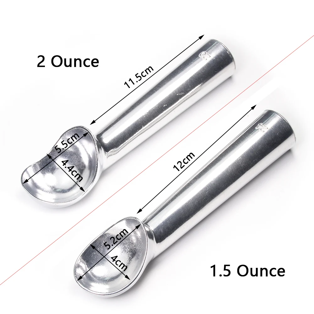 Совок для мороженого с алюминиевым дизайном легко снимается антипригарный