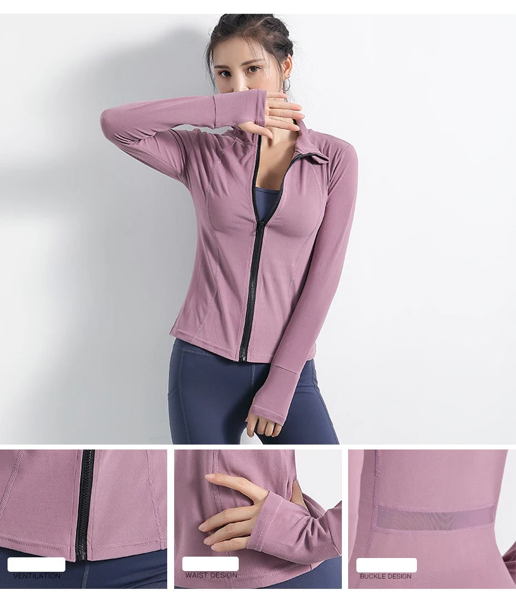 New Mesh Splice Running Jacket Women Sport Jacket Women Long Sleeve Yoga Jacket Breathable Yoga Top Women Sport Sweatshirts