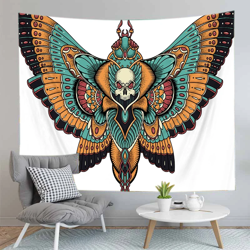 

Skull Tapestry Bohemian Wall Hanging Bedspread Dorm Bedroom Home Textiles Decorations