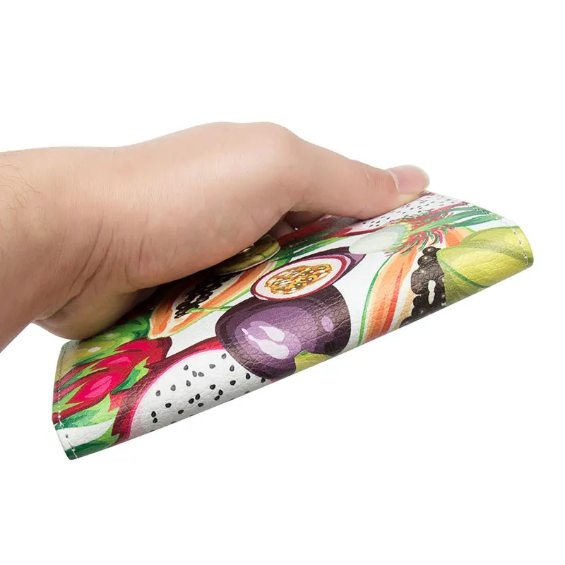 

Women Wallet Credit Card Holder Colorful Floral Print Passport Tickets Passport Cover Organizer Bag Travel Clip Buckle Pouch