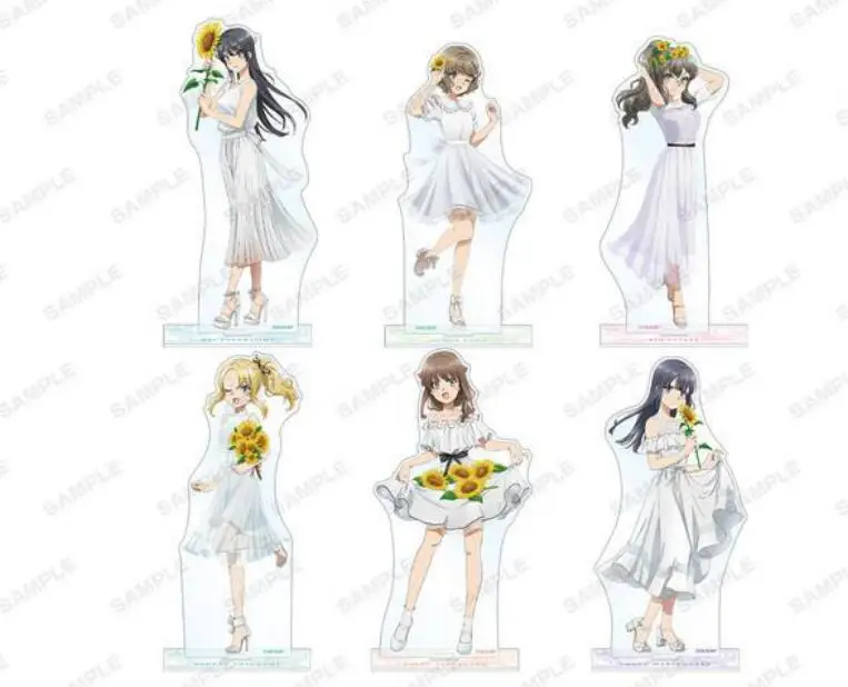 

Аниме серия Seishun Buta Yarou Sakurajima Mai фигурка на акриловой подставке двухсторонняя модель пластины косплей мультфильм стол Декор подарки