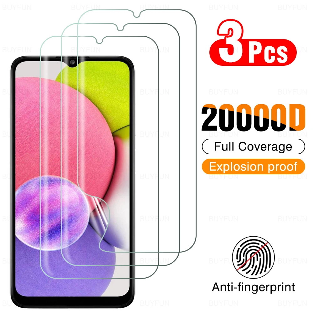 

3 шт., Гидрогелевая пленка для Samsung A03s, стекло 3D для Samsung Galaxy A03s, защитное стекло на Samsan A03 s A 03 s SM-A037F, защита экрана