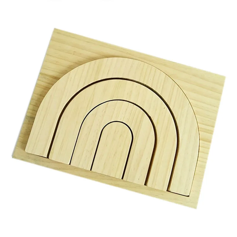 

Toy Nesting Wooden Rainbow Cloud Block Set for Children Birthday Gift