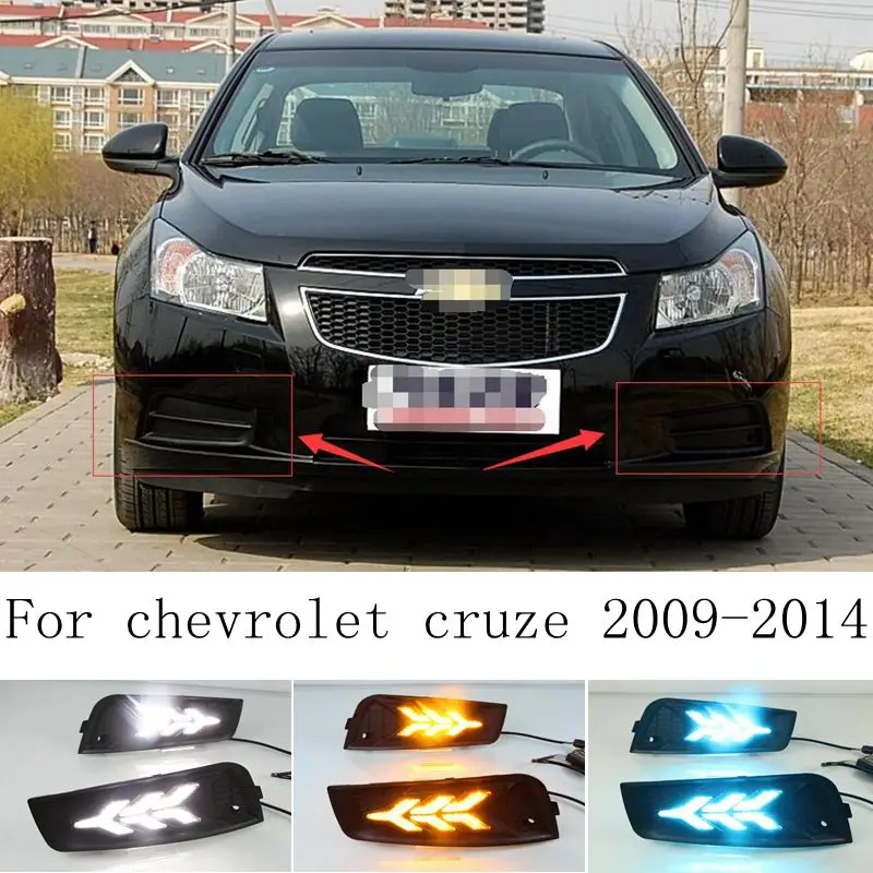 DRL Дневной светильник колпак противотуманных фар с желтый сигнал поворота для