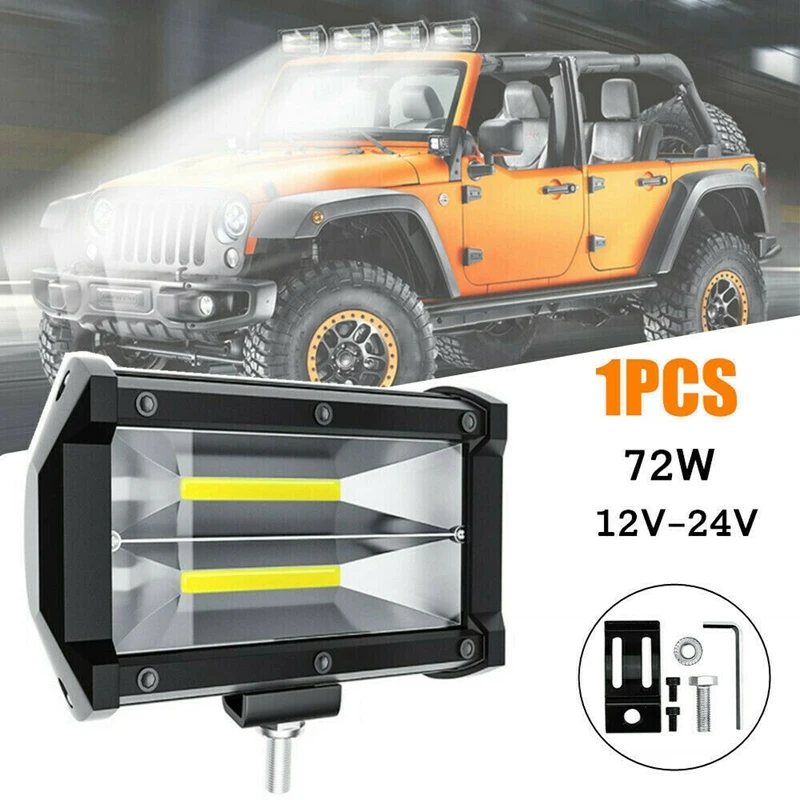 1 шт. 72 Вт точечная Светодиодная рабочая лампа луч осветительный противотуманный