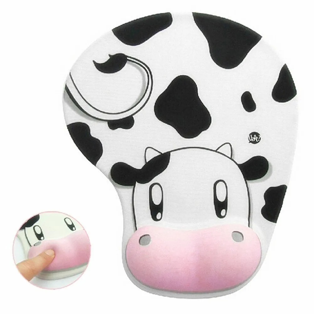 Коврик для мыши с гелевой подставкой милый коврик из бычьей кожи