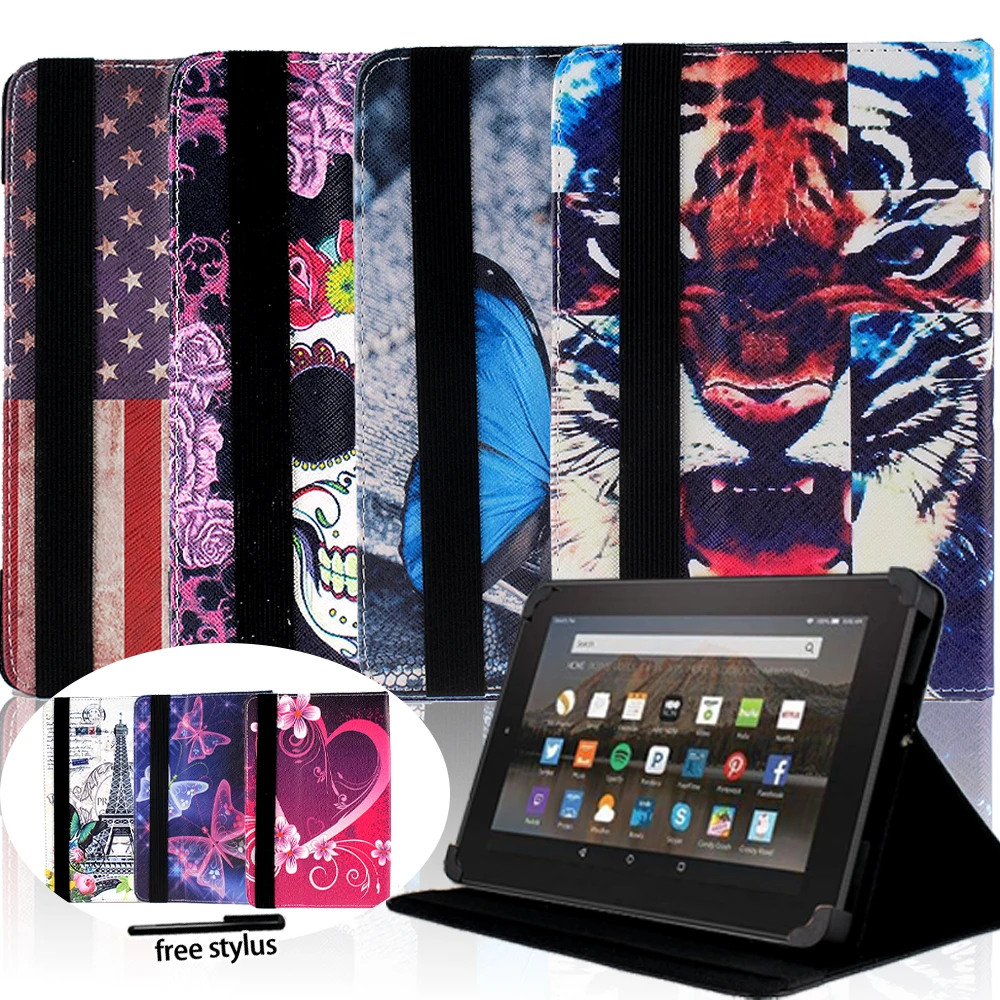 

Universal Tablet Case For Amazon Fire 7 (5/7/9th) HD8 (5/6/7/8th) HD10(5/7th) Ultra-thin Leather Tablet Smart Leather Cover Case