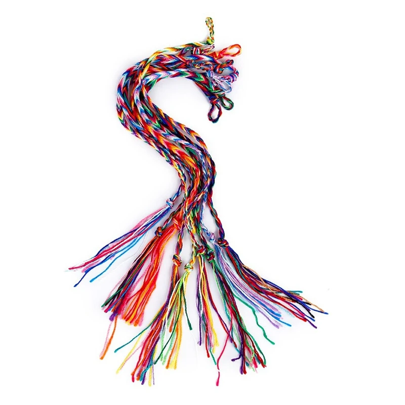 

9 X Handmade Braided Friendship Bracelets Ankle Bracelet Anklet Party Gifts - Random Color