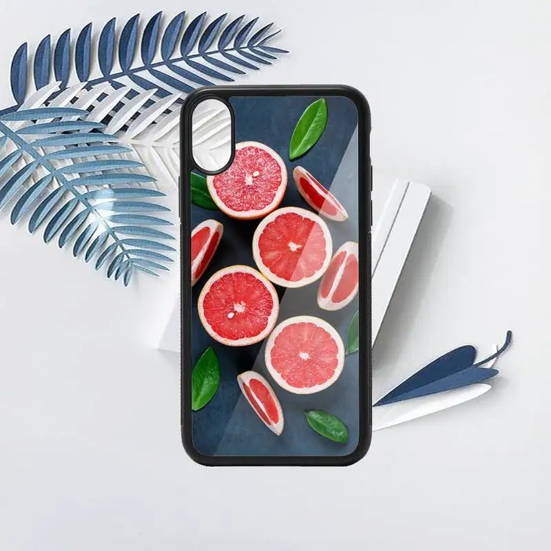 

grapefruit Phone Case TPU For iPhone X XR XS 11 12 mini Pro MAX 6 6S 7 8 Plus SE 2020