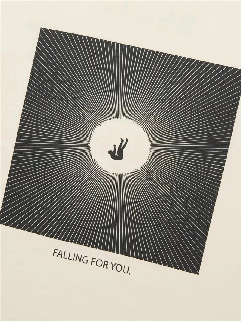 

2021ss RHUDE FALLING FOR YOU T shirt Men Women 1:1 Best Quality Graphic Print RHUDE Tops Tee T-shirts