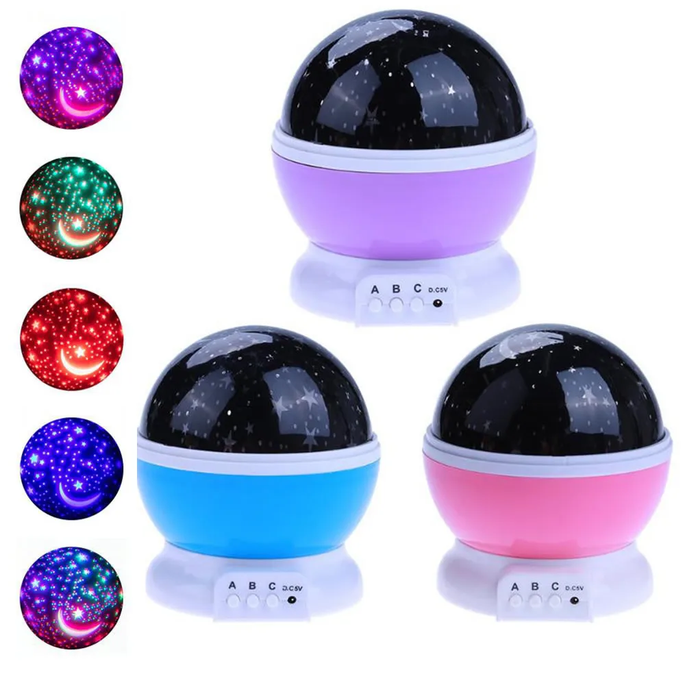 LED Night Light Luminaria Projector Star Moon Lamp for Baby Kids Sleep Birthday Led Indoor USB Motion fairy sky master dre | Лампы и