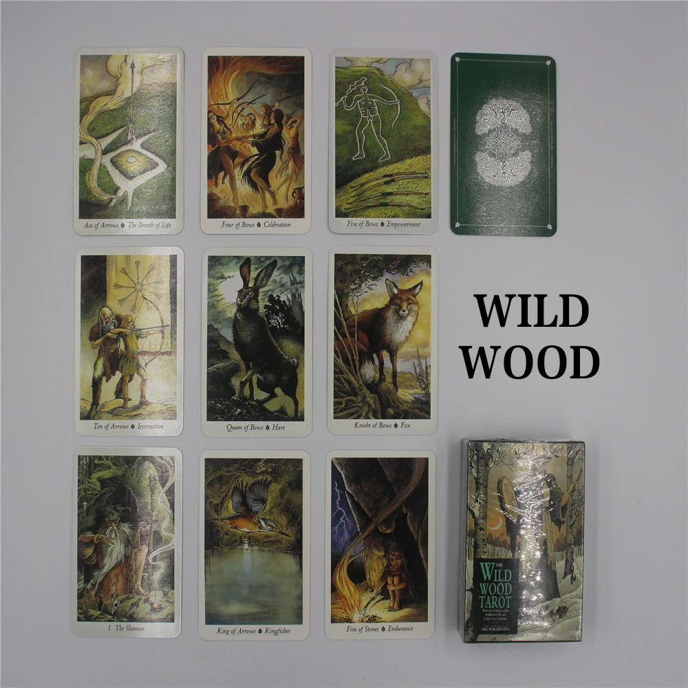 wild-wood-tarot Магическая колода Таро английское издание загадочное Таро семейная настольная игра вечерние карты игра(9 стилей на выбор - Цвет: wild-wood-tarot