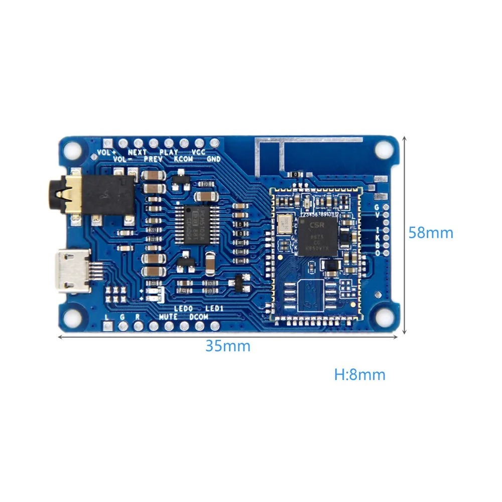 Плата ресивера CSR8675 без потерь LDAC BLE5.0 модуль декодера усилителя Bluetooth PCM5102A плата
