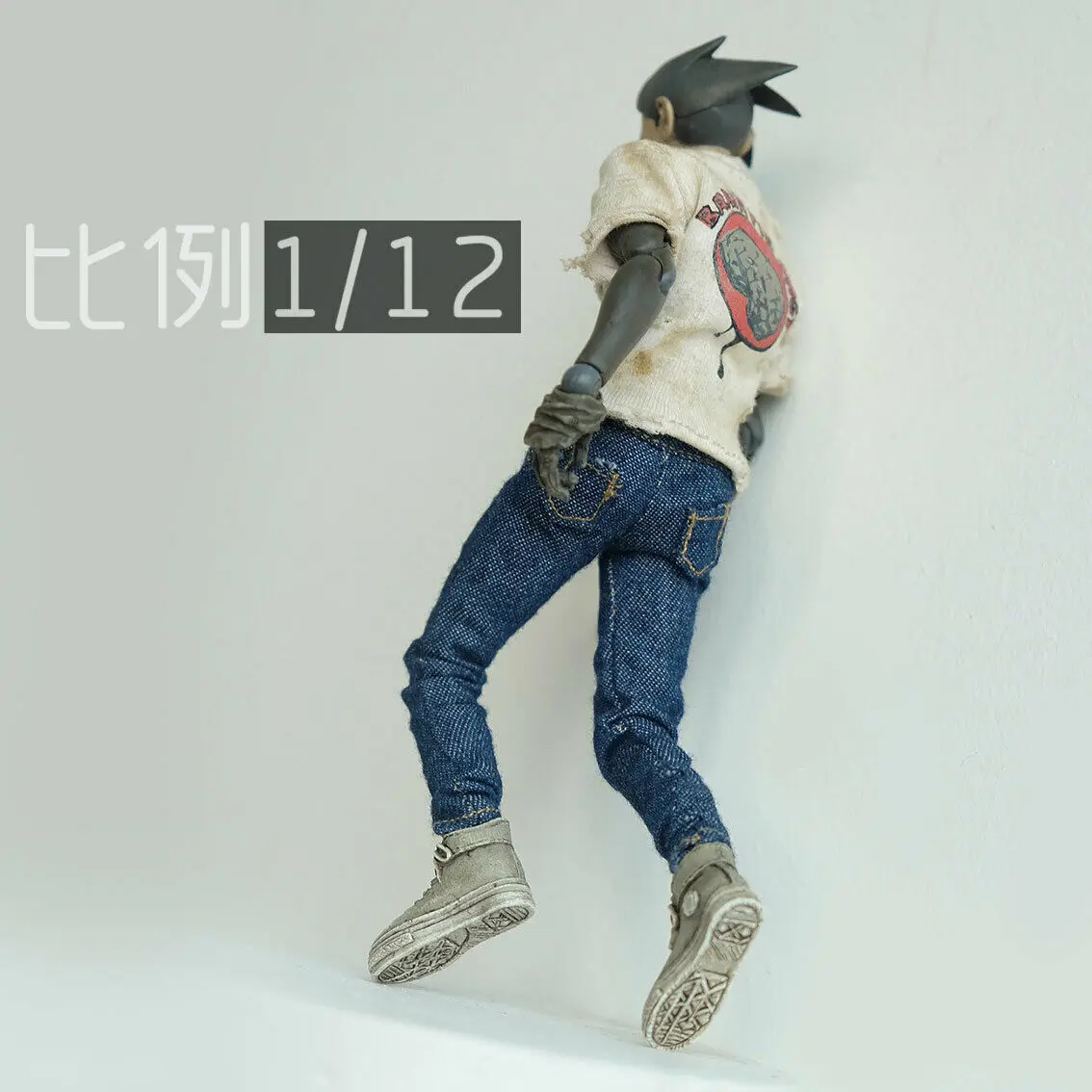 

1/12th 3ATOYS DAM Purple Shirt Slim Jeans Model for 6" Action Figure Doll Toys