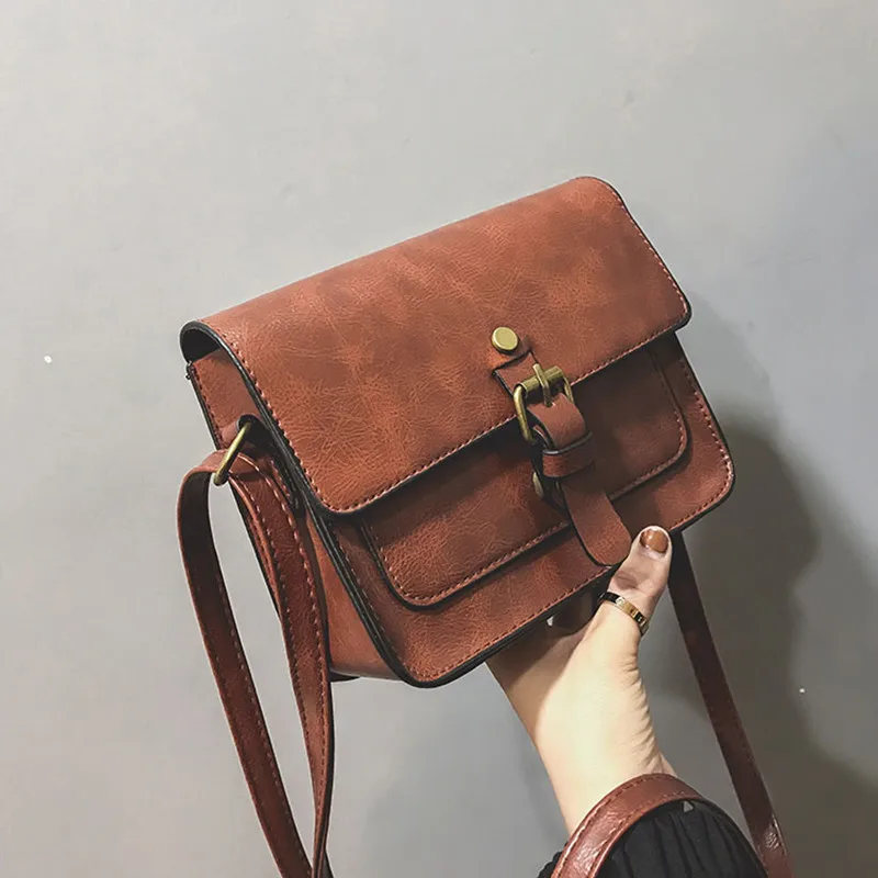 2020 New Vintage Women Shoulder Bags Flap Fashion Casual Leather Bags Lady Crossbody Messenger Bag Elegant Envelop Clutch Purse