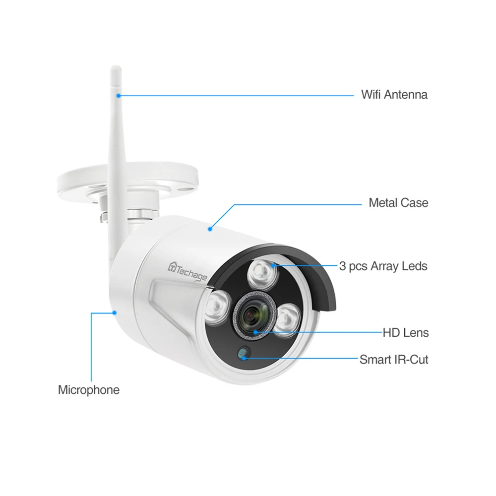 Techage 8CH 1080P беспроводной 12 &quotЖК-экран монитор NVR комплект CCTV система безопасности