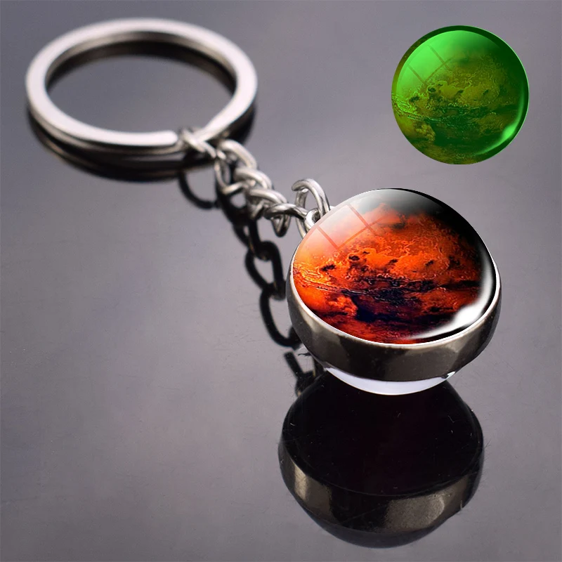 Светится в темноте брелки для ключей с планетами Jupter Moon Earth Mars Sun Mercery