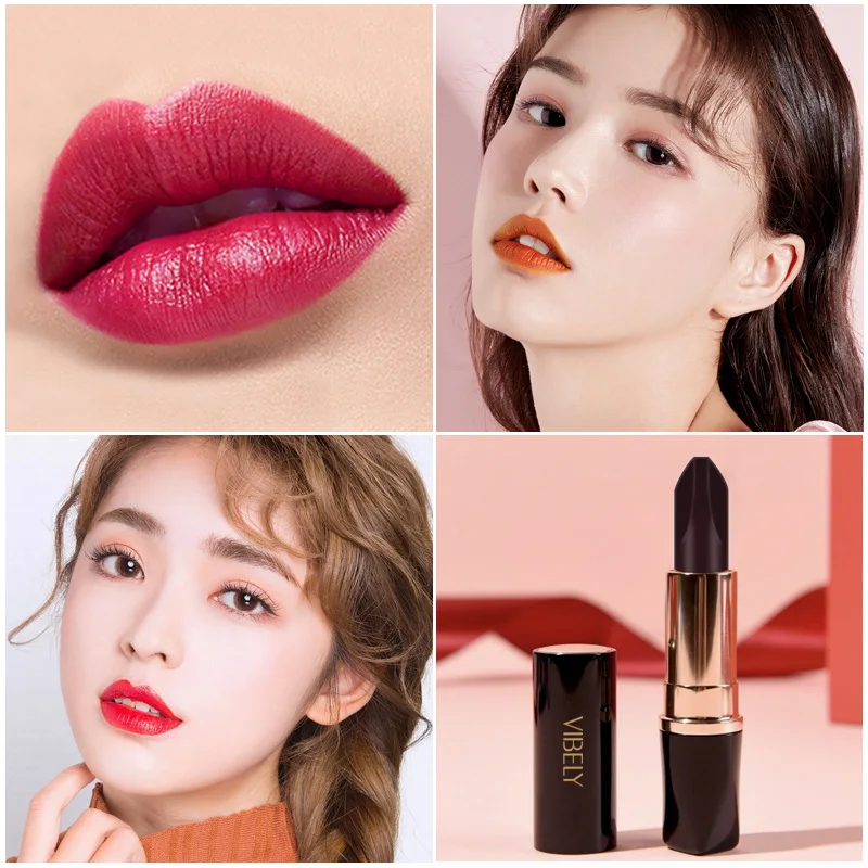 

1=3 color matter magic lipstick set rose red lipgloss Easy to Wear long lasting lip balm fashion beauty brand makeup cosmetics