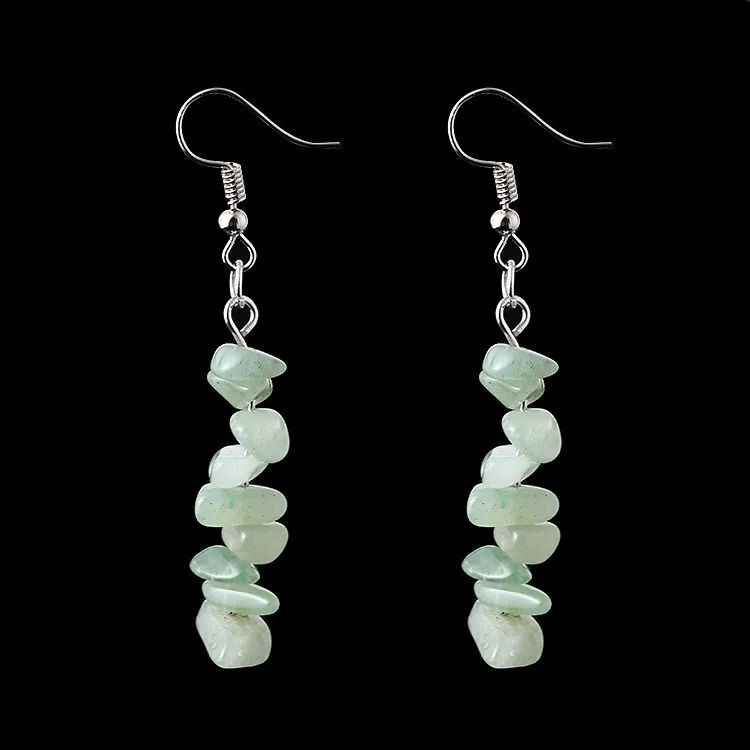 

Yingwu Wholesale 30pcs Lot Chakras Women Jewelry Healing Reiki Stone Chips Earrings Natural Gem Stone Beads