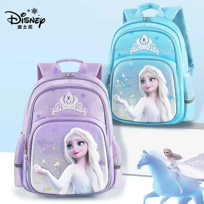Школьные портфели Disney «Холодное сердце» для девочек, рюкзак на плечо для учеников начальной школы, водонепроницаемая вместительная сумка д...
