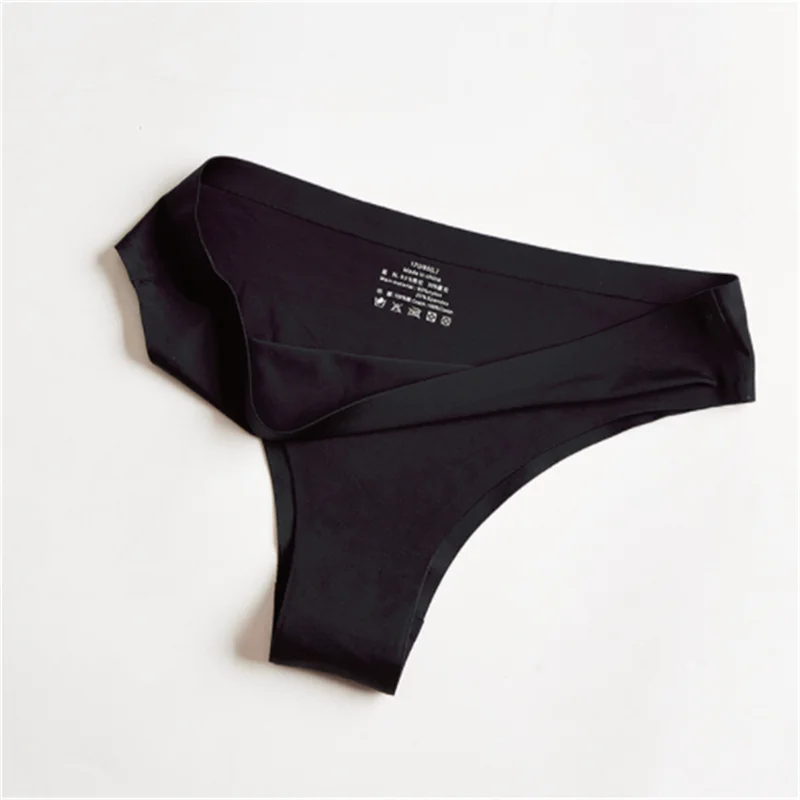 

Simple Seamless Underwear Sports Thongs Close Comfortable Solid Low-Rise Briefs Sexy Lingerie For Women