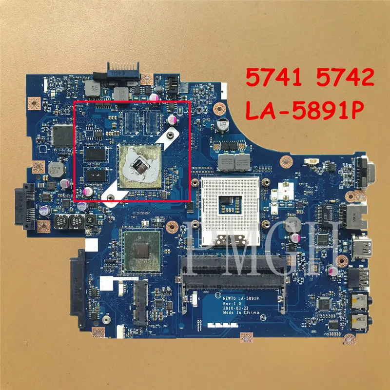 

Высококачественная внешняя материнская плата для ноутбука ACER 5741 5742 NEW70 HM55 HD5470 512M 100% полностью протестирована