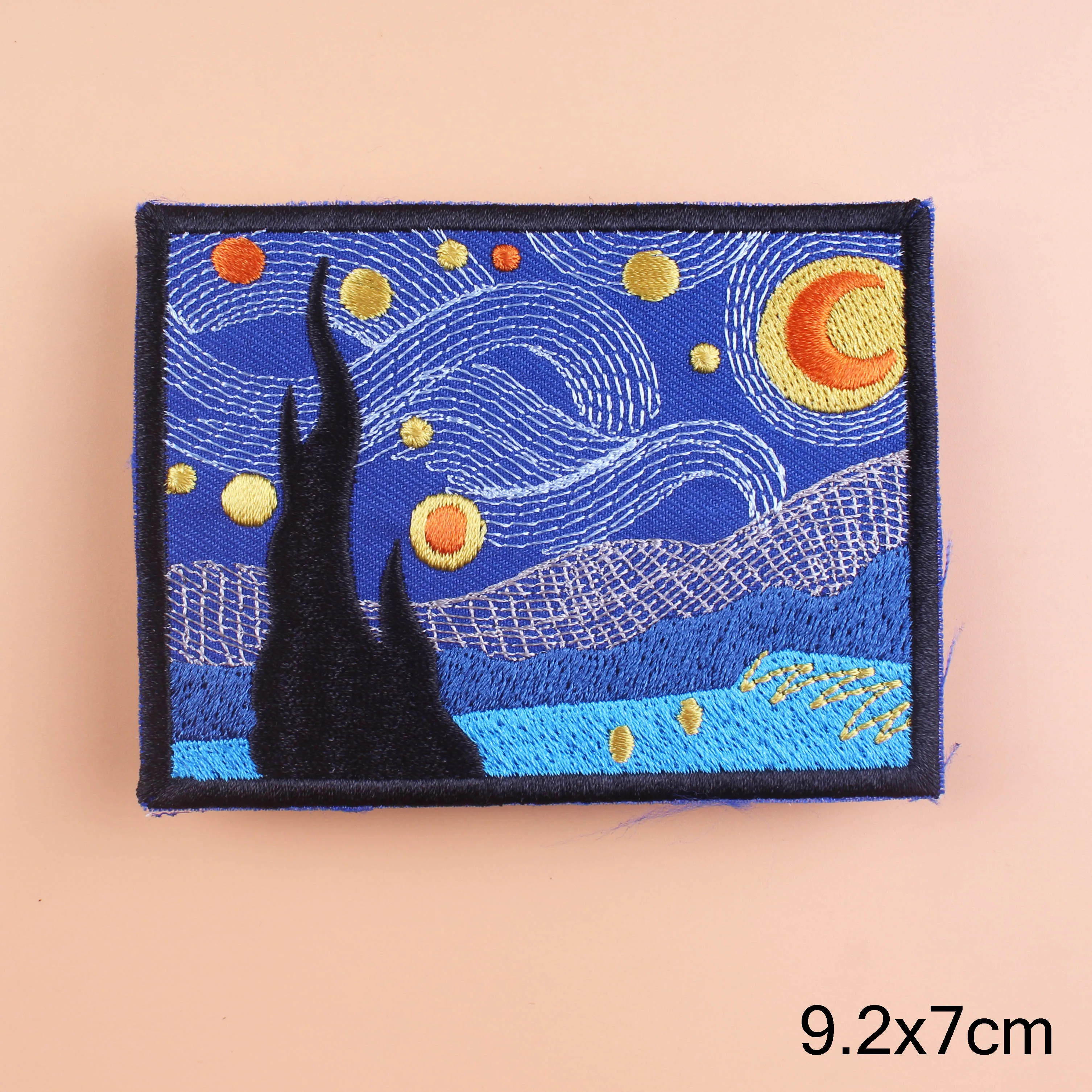 Нашивка Pulaqi с изображением Ван Гога неба нашивка вышивкой в виде дикой природы