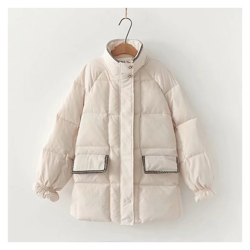 Женские плотные теплые однотонные повседневные стеганые куртки с карманами и