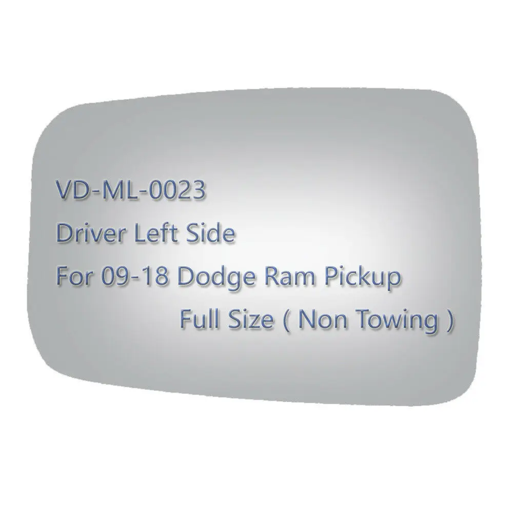

Mirror Glass for 2009-2018 DODGE RAM 1500 2500 3500 Pickup Driver Left Side