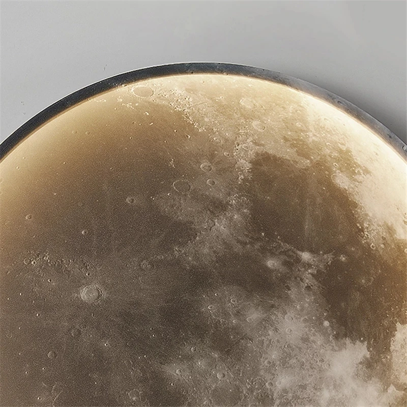 Современная Настенная Светодиодная лампа Moon s декор для стен фрессветильник