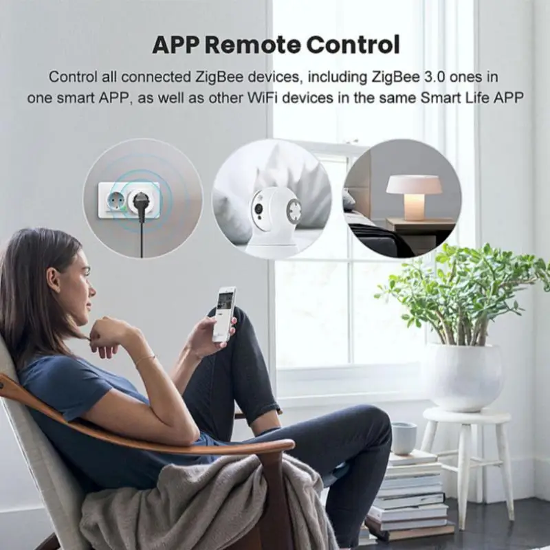 Tuya Zigbee Wireless Gateway With Temperature & Humidity Sensor Tuya/smart Life APP Remote Control Smart Home Hub Newest |
