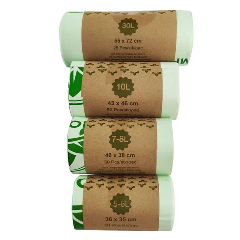 

50pcs Kitchen Compostable Bags Degradable Garbage Bags Environmental Protection Biodegradable Garbage Bags