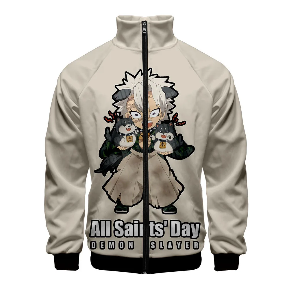 

Harajuku Cute Demon Slayer Zipper Jackets Casual Hoodies Highstreet Autumn Spring Clothes Hallowmas Kpop Sweatshirt streetwear