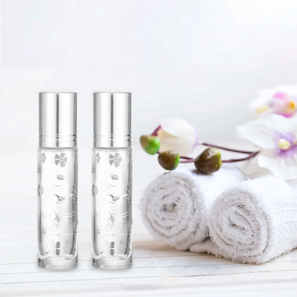 

6pcs Essential Oil Roll-on Bottle Thickened Glass Container Roller Bottle
