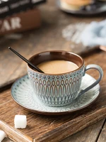 teacup ceramic coffee cup design saucer set decor ceramic coffee cups chinese travel crockery tazas de cafe tableware bj50bd