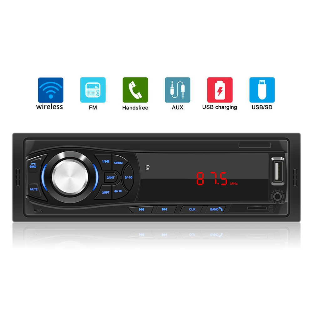 

SWM-8014 12V автомобильный FM-радиоприемник Bluetooth-совместимый мультимедийный MP3 музыкальный плеер с поддержкой TF-карты U-Disk USB2.0
