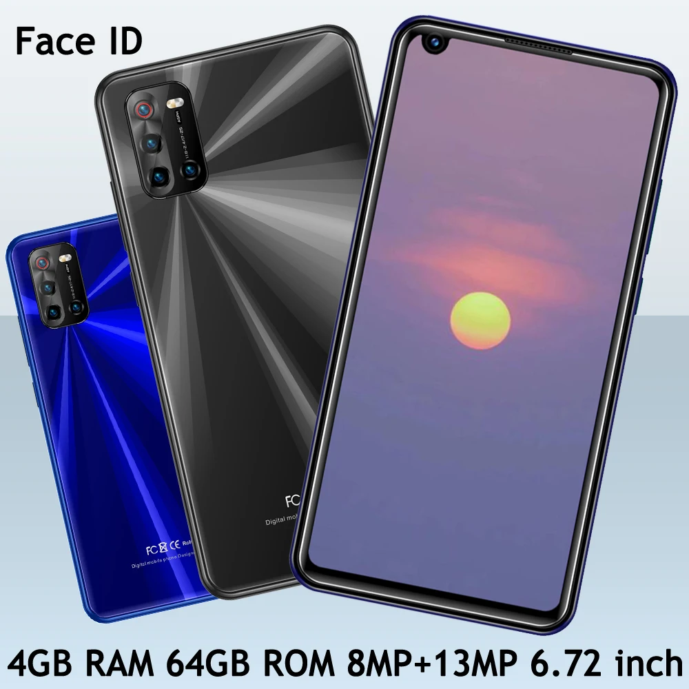

8MP+13MP 7 Pro Unlocked Smartphone 4G RAM+64G ROM Original Android Face ID Front/Back Camera Global 6.72" Mobile Phone Celulares
