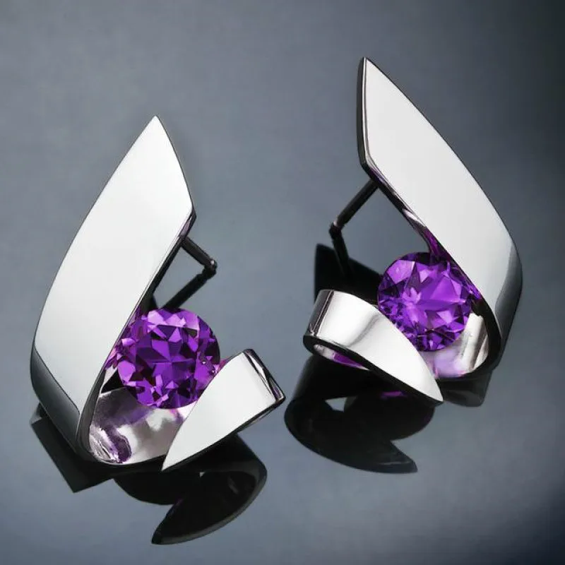 

Hot Selling Geometric Irregular Baroque Stud Earrings Temperament Stud Earrings Silver Color Fashion Trendy Women Jewelry