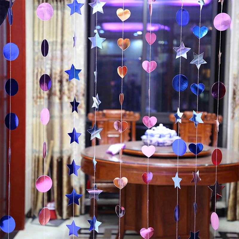 2 комплекта 4 м бумажный баннер звезда круг фотоподвеска Свадебная вечеринка