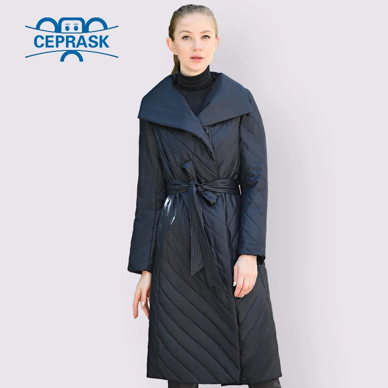 CEPRASK куртки женские весна 2021 Новый пальто женское осень тонкая парка X-Long Большой