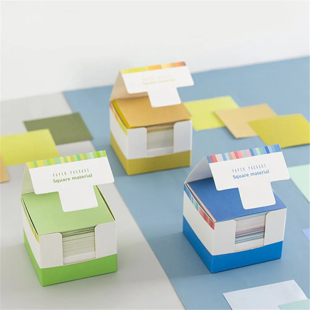 

150 Sheets Morandi Memo Pad DIY Hand Account Scrapbook Material Sticker Kawaii Stationery Message Notes School Office Supplies