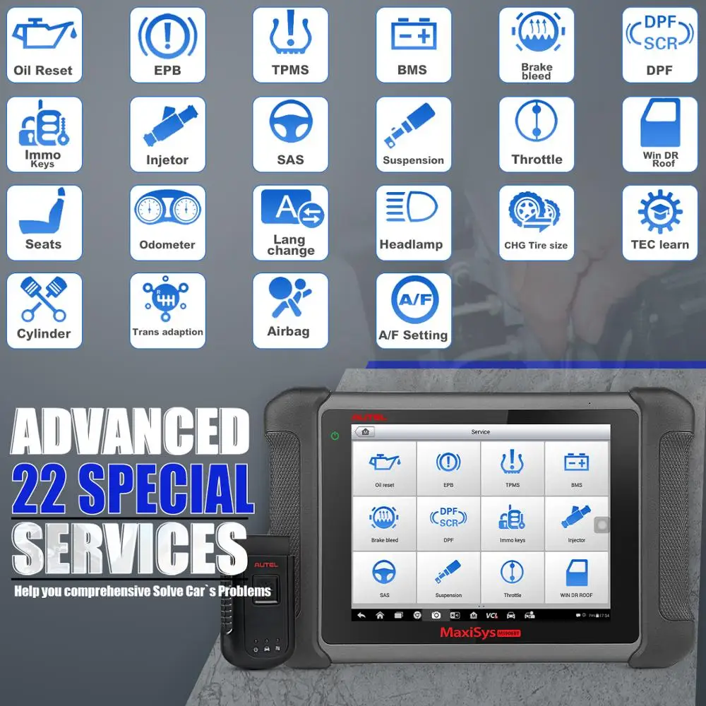 Сканер Autel Maxisys MS906BT OBD2 с кодированием ECU автоматическое сканирование