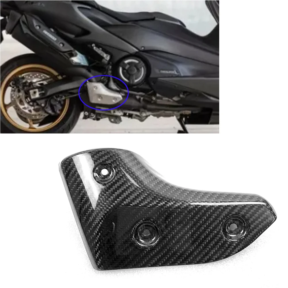 

For Yamaha Tmax 530 Tmax 560 Tmax 500 Motorcycle Carbon Fiber Modified Exhaust Pipe Cover 2015+