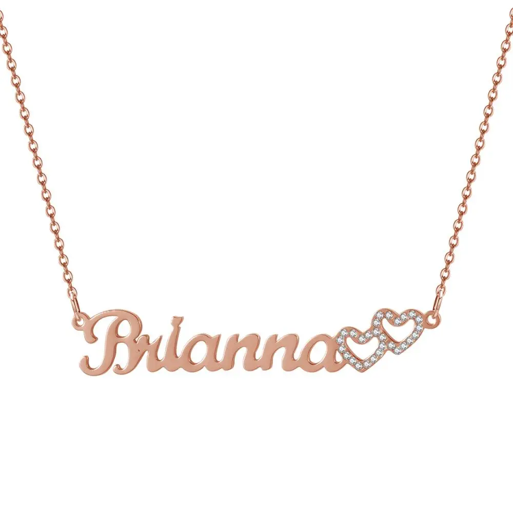 Индивидуальное модное ожерелье из нержавеющей стали с именем