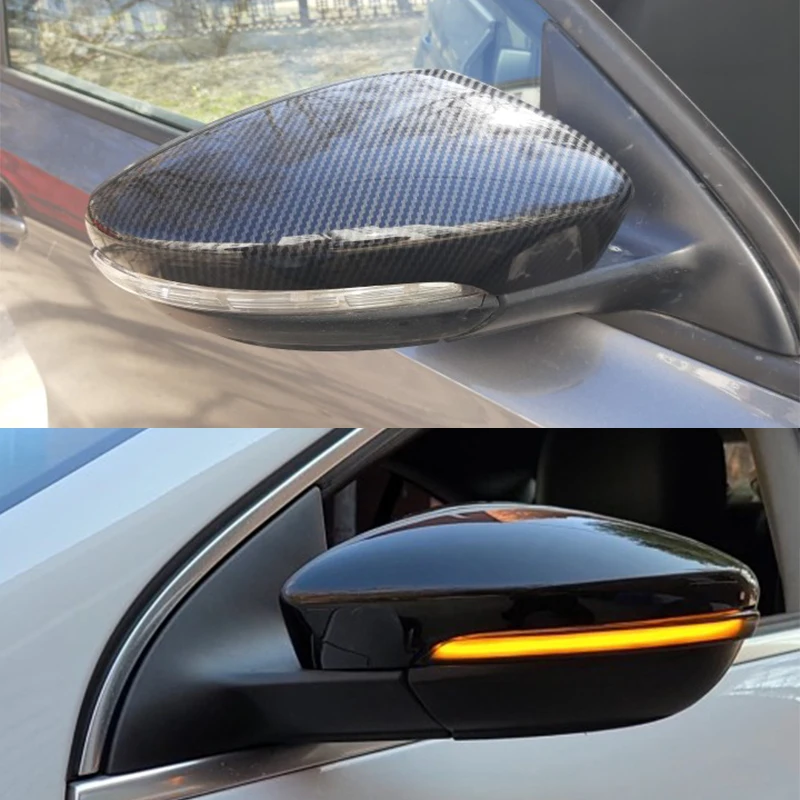 for vw golf 7 golf 5 gti 6 passat b7 cc scirocco polo 6r 6c mk6 cap for jetta 6 mkvi rearview mirror cover cap carbon black free global shipping