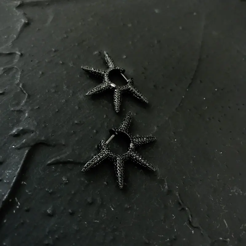 

s925 sterling silver new circle willow nail couple earrings personality gear design fashion simple bohemian style