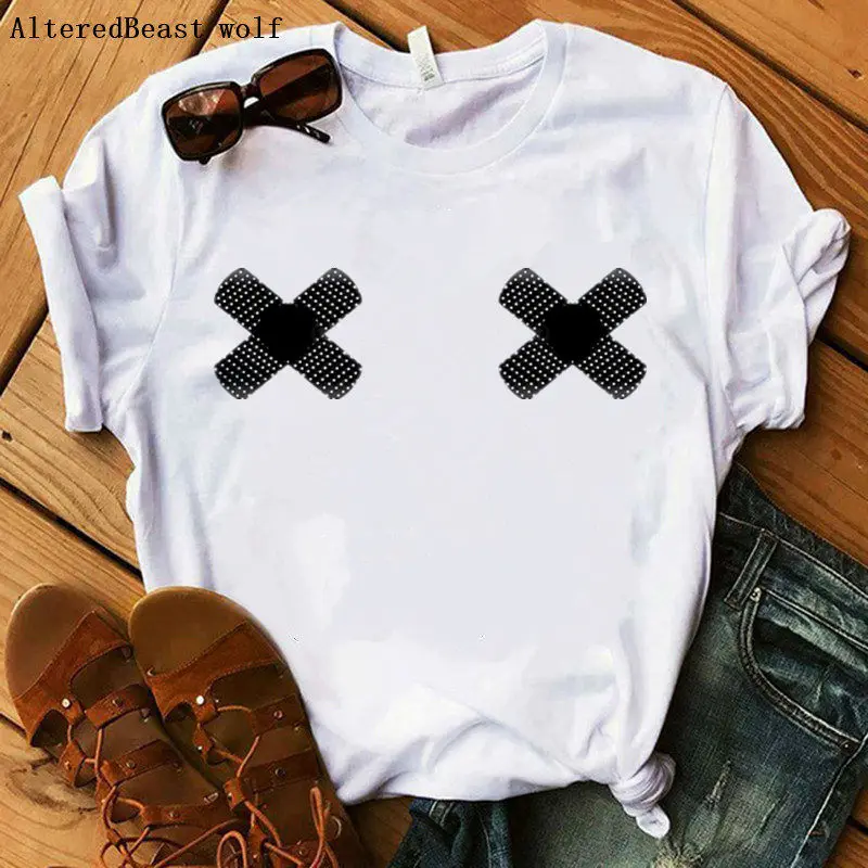 Футболка с забавными сиськами Новинка лета 2020 модная женская футболка надписями